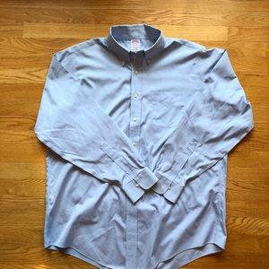 Brooks Brothers Blue Dress Shirt Non Iron 16.5-35